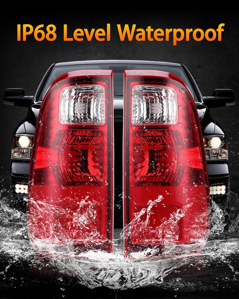OKLPF Rear Brake Tail Light Compatible With 2008-2016 Ford F250 F350 F-250 F-350 F450 F550 Super Duty,Replace BC3Z13405A BC3Z13404A,Replacement Red Taillight Assembly,Driver and Passenger Side - Image 4